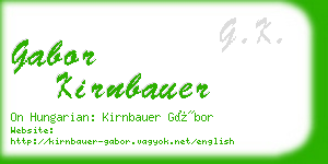 gabor kirnbauer business card